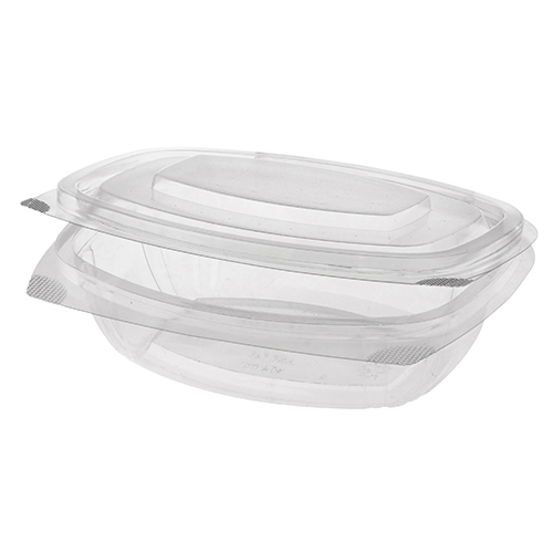 Feinkost- und Salatschalen mit Klappdeckeln, PLA "pure" 500 ml 6,4 cm x 16,1 cm x 13,2 cm gla