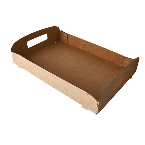 10 x 10 Tragetabletts, Pappe "pure" 4,5 cm x 35 cm x 24 cm braun "100% Fair"