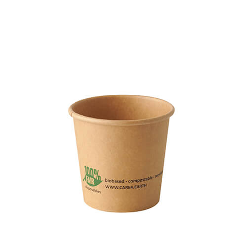 Portionsbecher, Pappe 90 ml Ø 6 cm · 5,8 cm braun "100% Fair"