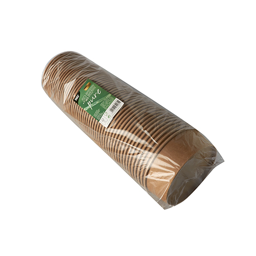 Salatschalen, Pappe rund 500 ml Ø 15 cm · 4,6 cm braun