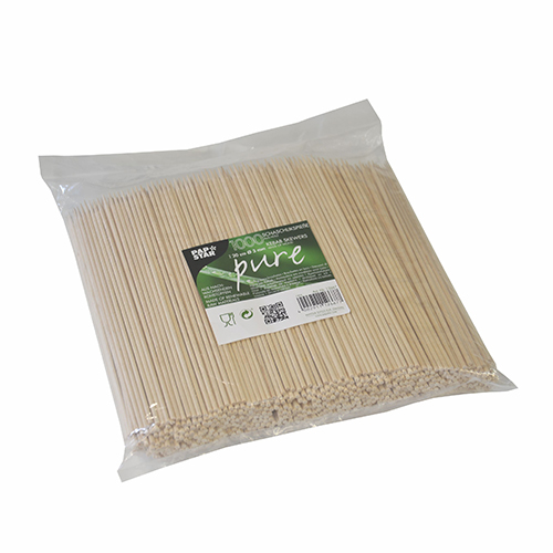 0 Schaschlikspieße, Holz "pure" Ø 3 mm · 20 cm