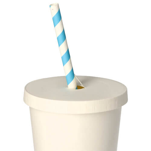 Deckel für Trinkbecher, Pappe "pure" rund Ø 9 cm weiss