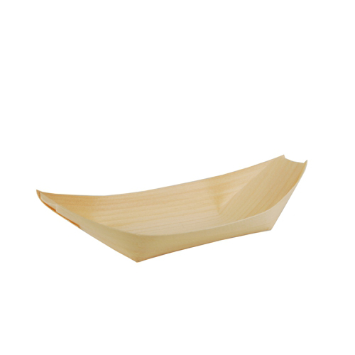 10 x 50 Fingerfood - Schalen, Holz "pure" 21,5 cm x 10 cm "Schiffchen"