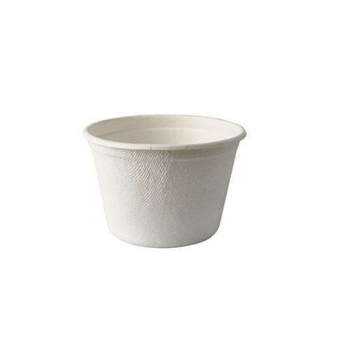 10 x 50 Suppenbecher, Zuckerrohr "pure" 350 ml Ø 10 cm · 6,4 cm weiss