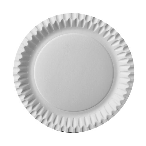 Teller, Pappe rund Ø 23 cm weiss