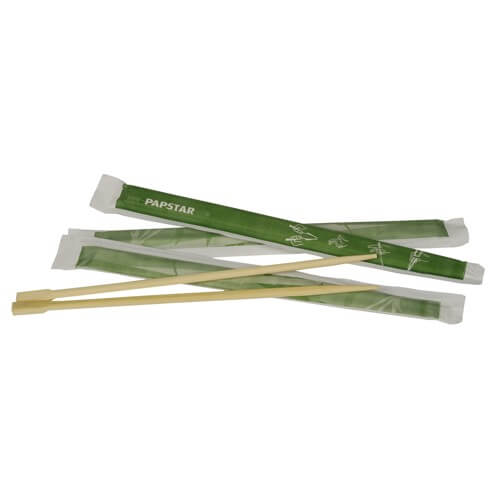 Paar Essstäbchen 23 cm einzeln gehüllt