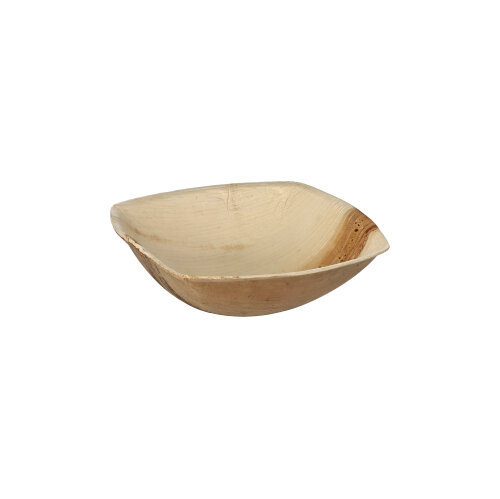 4 x 25 Schalen Palmblatt "pure" 200 ml 4 cm x 14 cm x 14 cm natur "QUADRATO"