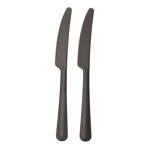 20 x 10 "Circulware" Mehrweg-Messer PP-MF 19,7 cm schwarz "Gaia" extra stabil
