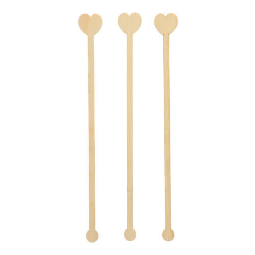 Getränke-Quirle, Bambus "pure" 20 cm "Heart"