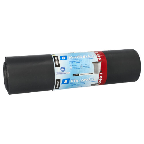5 x 8 Müllsäcke, LDPE "blauer Engel" 240 l 145 cm x 120 cm schwarz